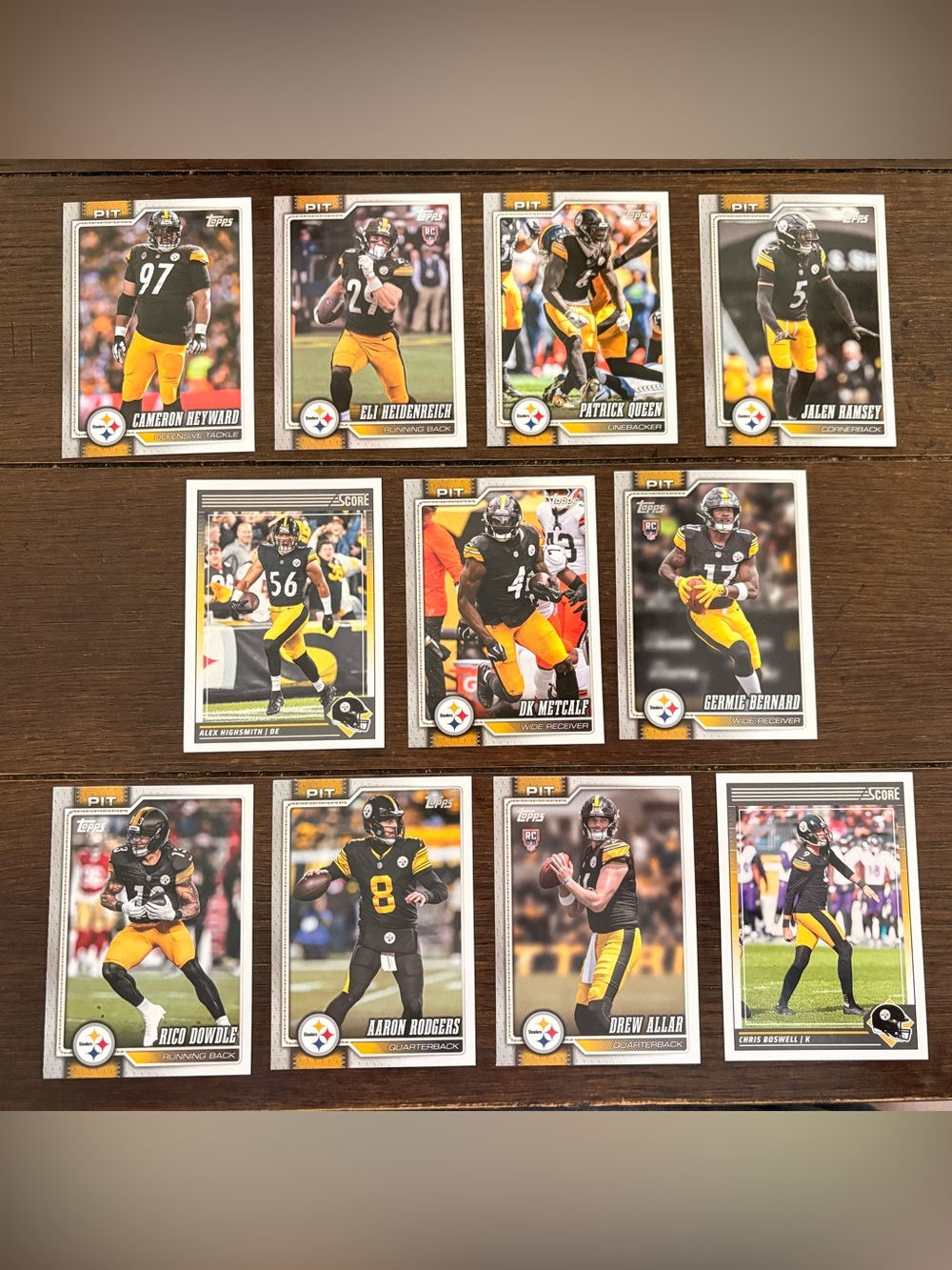 TOPPS & PANINI PITTSBURGH STEELERS Football Trading Cards Large Lot MINT